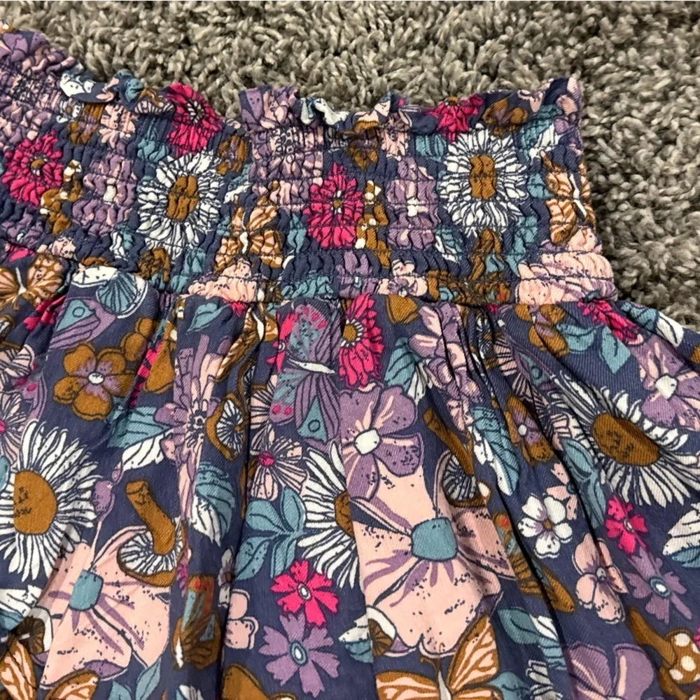 Girls OshKosh B'gosh Floral tiered Skirt with Purple and Pink Accents, size 8